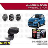 Normadia Ford Fiesta 2009 ve Üzeri Için Siyah Vidasız Kol Dayama Kolçak - Antrasit