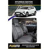 Normadia Füme Hyundai Bayon Plus Lux Serisi 5'li Oto Koltuk Kılıfı Takımı - Altın - Yeşil