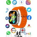 Normadia Galaxy Z Flip Uyumlu Akıllı Saat Watch 8 Ultra 49MM Amoled Ekran Konuşma - Seçenek 1 - Altın