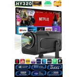 Normadia HY320 Mini Taşınabilir Projeksiyon Cihazı, Ultra Hd, Android, Wi-Fi ve HDMI ile - Ahşap