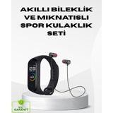 Normadia Iki Parçalı Spor ve Fitness Seti: Bileklik ve Kablosuz Bluetooth Kulaklık - Seçenek 1 - Açık Bej