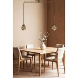 Normadia Ikili Petite Cam Bal Rengi Metal Çubuk Avize, Restoran ve Salon Aydınlatması - Seçenek 1 - 1BW-Beyaz