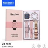 Normadia Kadın Akıllı Saat G9 Mini, Kordon ve Bileklik Hediyeli, Oppo Reno5 Lite Uyumlu - Seçenek 1 - Ahşap - Bej