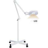 Normadia LED Işıklı Büyüteç, Ayaklı ve Tekerlekli, 5'', 5 Kat Büyütme - 1BW-Beyaz