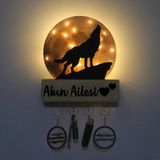 Normadia LED Işıklı Pleksi Dolunay Dekoratif Biblo ve Anahtar Askılığı - Seçenek 1 - Altın
