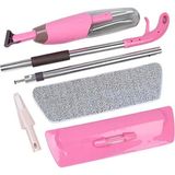 Normadia Microfiber Bezli Deterjanlı Sprey Mop Pembe Seti + 3 Yedek Bez - 1BW-Beyaz - Seçenek 1