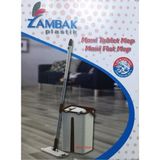 Normadia Microfiber Tablet Mop Temizlik Seti 6+6 Litre Kova ve Metal Sapli 5 Adet - 1BW-Beyaz - Seçenek 1