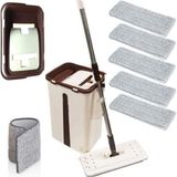 Normadia Microfiber Tablet Mop Temizlik Seti 6+6 Lt Kova ve Metal Sap - 1BW-Beyaz - Seçenek 1