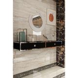 Normadia Modern 120 cm Siyah Dresuar, Gümüş Bant Detaylı, Şık ve Fonksiyonel Tasarım - Ahşap