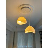 Normadia Modern 2'li Sarkıt Avize, Beton Görünüm, Rustik ve Bohem Tarz, E27 Ampul Dahil - Seçenek 1 - 1BW-Beyaz