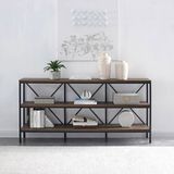 Normadia Modern 3 Raflı Çok Amaçlı Çok Fonksiyonlu Konsol - Ahşap - Ceviz