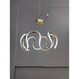 Normadia Modern 3 Renk LED Avize, Gold Kaplama, Yüksek Aydınlatma, Bulut Model - Seçenek 1 - Altın