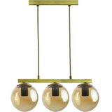 Normadia Modern 3'lü Bal Camlı Avize, Salon, Mutfak ve Yatak Odası Için Şık Tasarım - Seçenek 1 - Altın