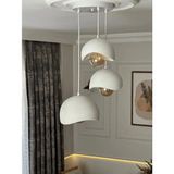 Normadia Modern 3'lü Sarkıt Avize, Bohem Beton Görünüm, Beyaz LED Ampul Hediye - Seçenek 1 - 1BW-Beyaz