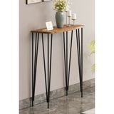 Normadia Modern 60 cm Atlantik Çam Dresuar ve Konsol, Siyah Metal Ayaklı - Açık Bej