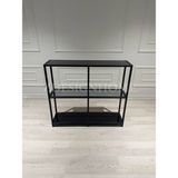 Normadia Modern 90X25X100 cm Siyah Cam Dresuar, Şık ve Kullanışlı Tasarım - Ahşap