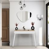 Normadia Modern 90X32 cm Ağaç Görünümlü Aynalı Dresuar ve Çekmeceli Antre Ünitesi