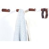 Normadia Modern Ahşap Duvar ve Banyo Askılıkları, 4'lü Set, Dekoratif ve Şık - Seçenek 1