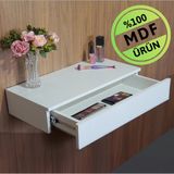Normadia Modern Beyaz Mdf Çekmeceli Dekoratif Antre ve Salon Mobilyası