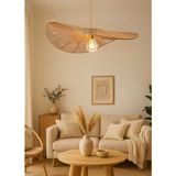 Normadia Modern Bohem Hasır Ip Sarkıt Avize, 50 Cm, Şık ve Doğal Tasarım - Seçenek 1 - Altın