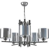 Normadia Modern Çift Camlı Krom Avize, Salon, Mutfak ve Yatak Odası Için - Seçenek 1 - 1BW-Beyaz