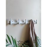 Normadia Modern Demir Duvar Askısı, Metal Elbise Askılığı, Şık ve Kullanışlı Tasarım - Seçenek 1 - 1BW-Beyaz