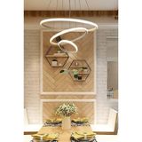 Normadia Modern Eskitme Renkli Beyaz LED 3 Lü Avize, Yatak Odası, Salon, Çocuk ve Mutfak Için - Seçenek 1 - Altın