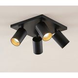 Normadia Modern Kare Spot Tavan LED Aplik, Hareketli Başlık, Gün Işığı Ampul - Seçenek 1 - Ahşap