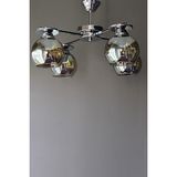 Normadia Modern Krom ve Füme Camlı 4’lü Salon ve Oda Avizesi - Seçenek 1 - 1BW-Beyaz