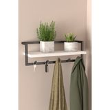 Normadia Modern Metal Duvar Askısı, Koridor, Mutfak, Banyo, Havlu ve Elbise Için - Seçenek 1 - 1BW-Beyaz