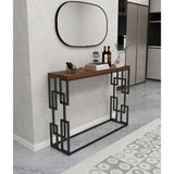 Normadia Modern Metal Iskeletli Özel Tasarım Dresuar ve Makyaj Masası, Petek Üstü Raf 108X30 cm - Açık Bej