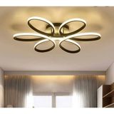 Normadia Modern Papatya Model LED Avize, Siyah Kasa, Beyaz Işık, 60 cm - Seçenek 1 - 1BW-Beyaz