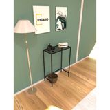 Normadia Modern Siyah Füme Camlı Metal Dresuar, 60 Cm, Şık ve Işlevsel Tasarım - Ahşap