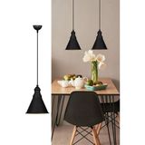 Normadia Modern Siyah Metal Sarkıt Avize, Rustik ve Vintage Stil Işıklandırma - Seçenek 1 - Ahşap