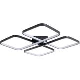 Normadia Modern Siyah Yemek Masası Üstü ve 4'lü Beyaz LED Avize Seti - Seçenek 1 - Ahşap
