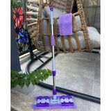 Normadia Mor Mandallı Kıskaçlı Cam Silme Mop ve Mikrofiber Yedek Bez Seti - Seçenek 1