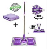 Normadia Mor Teleskopik Mandallı Mikrofiber Sihirli Mop, Pratik ve Kullanışlı Temizleme Aracı - Seçenek 1