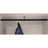 Normadia Oval 150CM Alüminyum Elbise Askı Borusu ve Aparatları Seti - Seçenek 1 - Ahşap