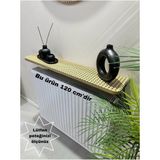 Normadia Oval Kesim Petek Üstü Tak Çıkar Uçan Raf, Duvar Montajsız 120 cm - Ahşap - Ceviz