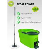 Normadia Pedallı Turbo Temizlik Seti, Mikro Fiber Bezli, Döner Başlıklı Otomatik Kova - Ahşap - Ceviz - Seçenek 1