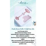 Normadia Pembe Kuvars Doğal Taş Roller ve Gua Sha Masaj Takımı, Sağlıklı Güzel Birlikte - 1BW-Beyaz