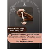 Normadia Pembe Kuvars Taşlı Masaj Aleti, Sağlıklı ve Rahatlatıcı Kullanım - 1BW-Beyaz
