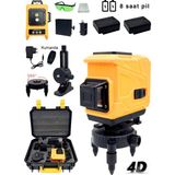 Normadia Pro Alman Kaucuk 360° 12 Köşe Otomatik Hizalamalı Çizgili Lazer Metre ve Çanta - Seçenek 1