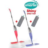 Normadia Renkli Shiny Sprey Mop Seti, 2 Yedek, Temizlik Için Pratik ve Şık - Cappuccino - Seçenek 1
