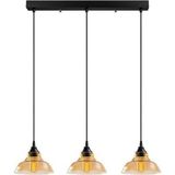 Normadia Retro Tarz Rustik Masa Üstü Cam Sarkıt Avize 60CM Taban ve 20CM Cam - Seçenek 1 - Ahşap - Ceviz