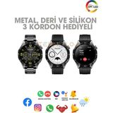 Normadia Rw 44 Akıllı Saat, Amoled Ekran, Çift Çekirdek, 3 Kordon, Şık Tasarım - Seçenek 1 - Ahşap