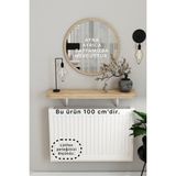 Normadia Safir Meşe Petek Üstü Uçan Raf ve Dresuar, Kalın Kenar, 100 cm - Ahşap - Ceviz