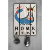 Normadia Şahmeran Home Ahşap Beyaz Dekoratif Anahtar Askısı ve Key Holder - Seçenek 1 - 1BW-Beyaz