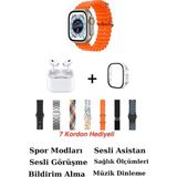 Normadia Şeffaf Kılıf ve Kulaklık Hediyeli 45MM Akıllı Saat, Çok Fonksiyonlu ve Şık - Seçenek 1