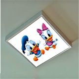 Normadia Sevimli Bebek Donald Duck Çocuk Odası LED Avize, Beyaz Metal Çerçeve - Seçenek 1 - 1BW-Beyaz
